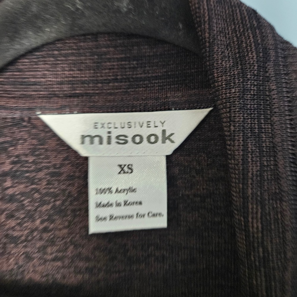 Misook Ruffled Cardigan Brown Womens XS - Picture 2 of 5